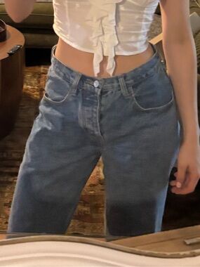 Brandy Melville, John Galt denim jeans, high waisted taper leg